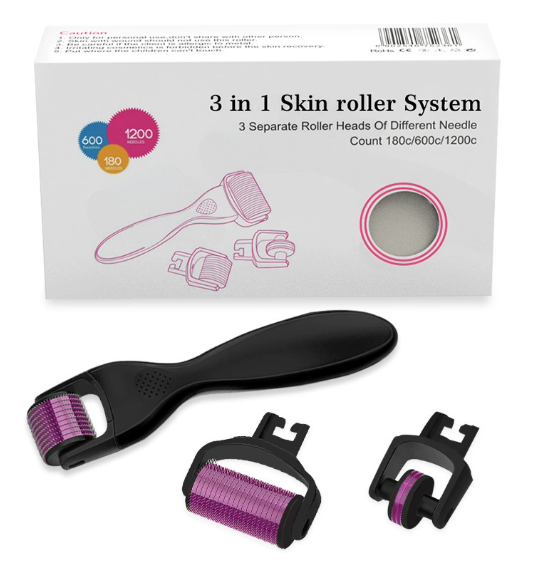 Anti-aging skin care beauty 3 in 1 micro needle roller
