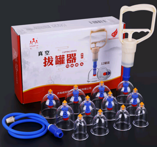 12-piece PS transparent vacuum cupping set