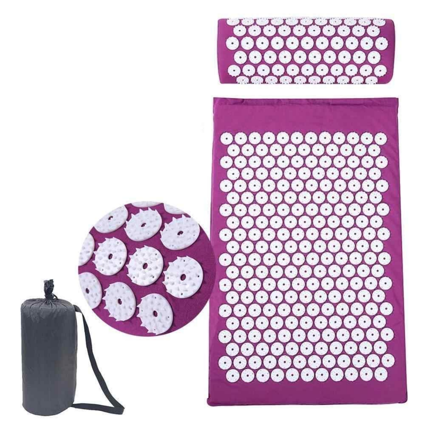 Ensemble tapis et oreiller de yoga pour exercices d'acupression