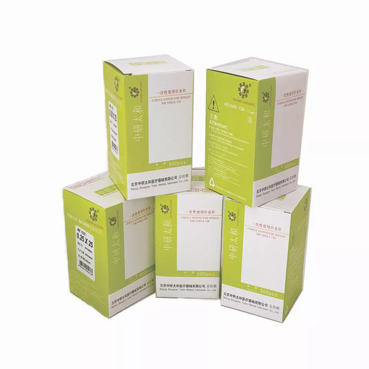 Zhongyantaihe 500 unids/caja agujas estériles de acupuntura desechables con tubo