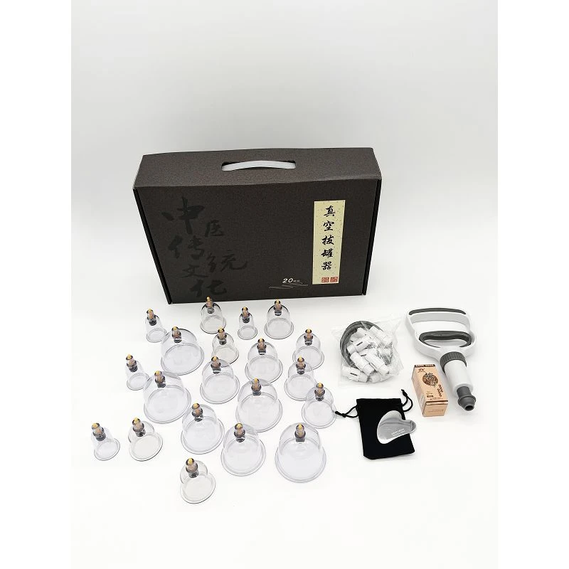 Jin Kang Traditional Biomagnetic Vacuum Cupping Therapy Set (20 Cups)