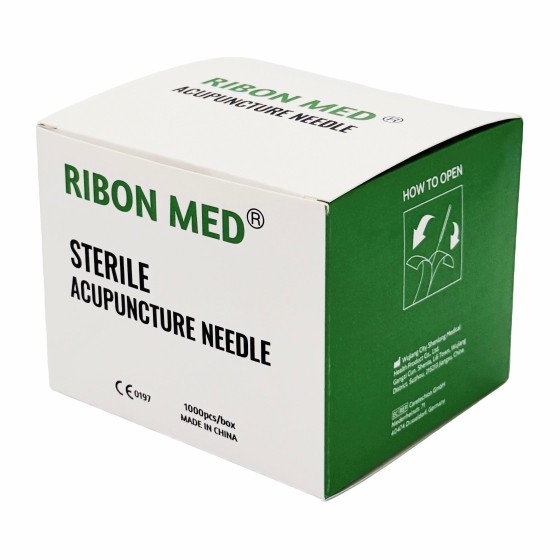 Ribon Med Stainless Steel Handle Acupuncture Needles (1000 Pcs)